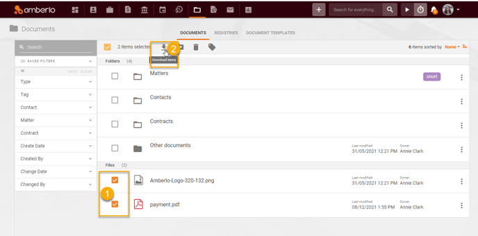 How to use bulk actions in Documents module2