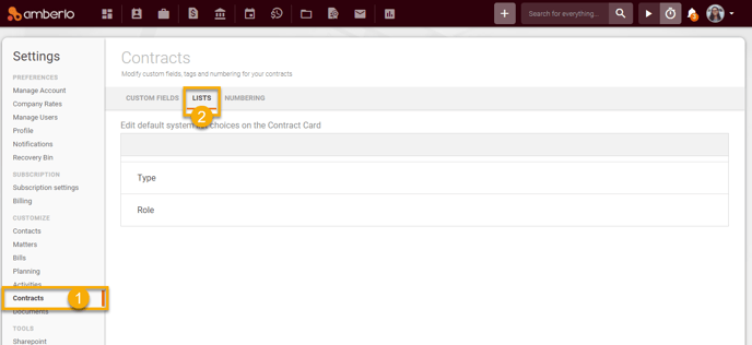 How to Manage Contracts Dropdown Lists1