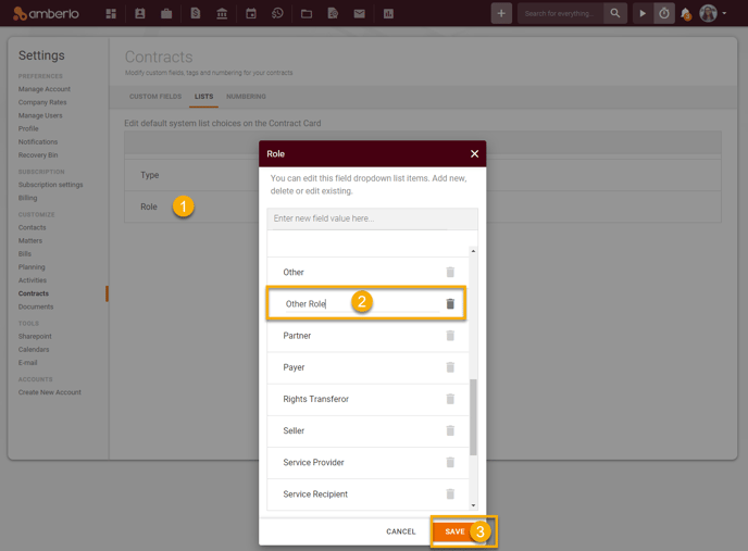 How to Manage Contracts Dropdown Lists4