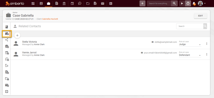add Related Person information based on the role at the case on the Document Template1