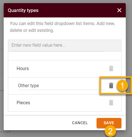 How to set, change or remove Quantity types for Bills4