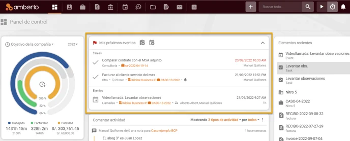 Mis proximos eventos