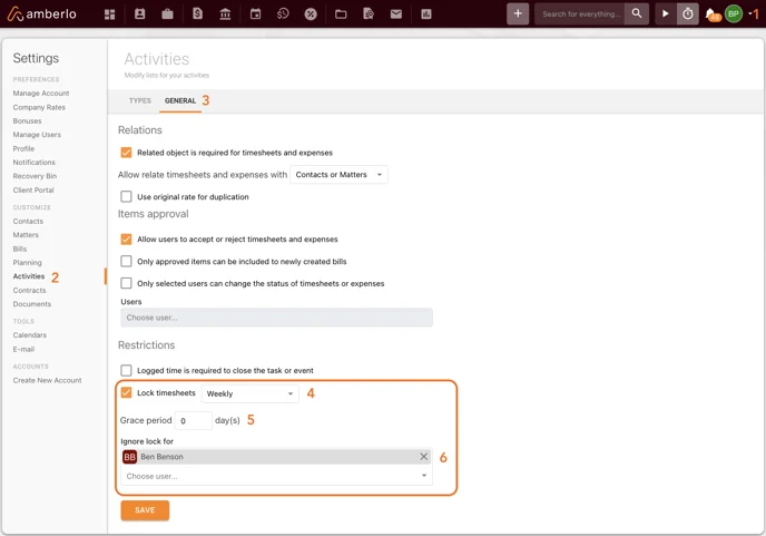 Lock the timecards with the past date