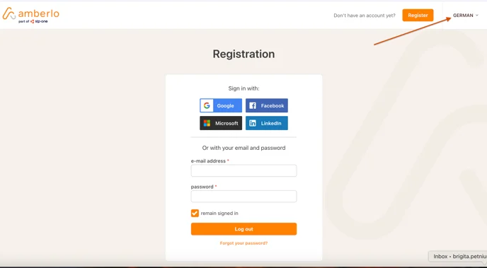 Loging-page-language-adjustemnt