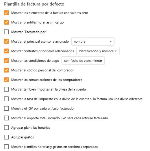Cómo configurar los Ajustes Predeterminados de la Plantilla de Factura_2