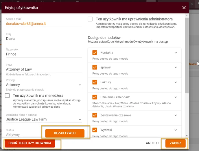 Delete user PL_1
