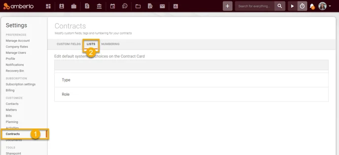 How to Manage Contracts Dropdown Lists1