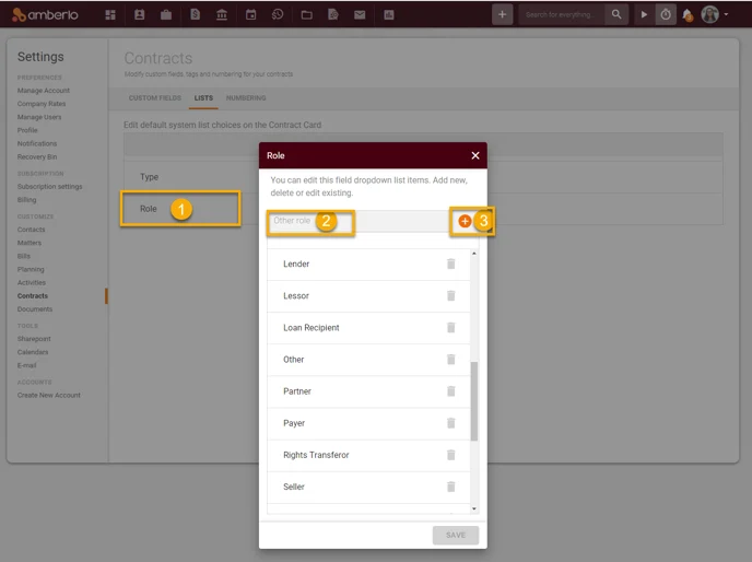 How to Manage Contracts Dropdown Lists2