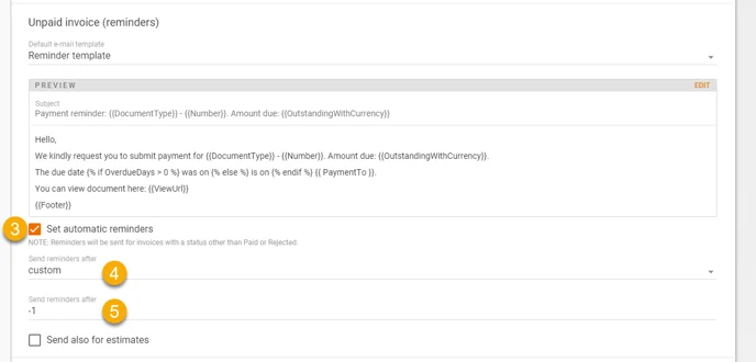 Automatic Reminders about overdue invoices Before the Due Date2