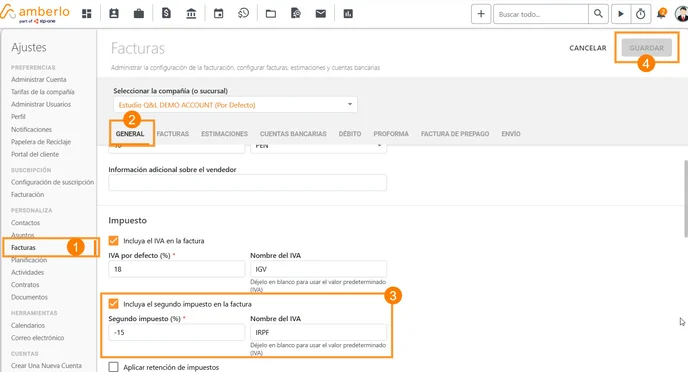 Cómo configurar el nombre personalizado del segundo impuesto_1