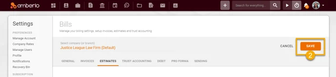 Default EstimateReport Template Settings3