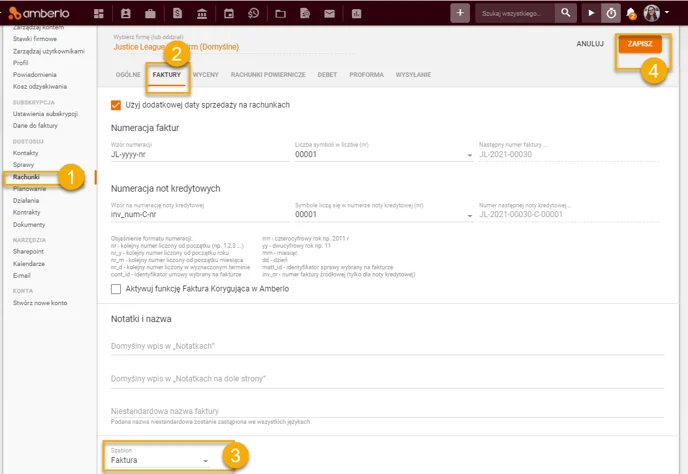 Default Invoice PL