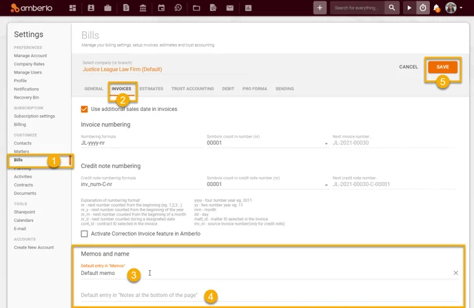 Default Memos and Notes for Invoices1