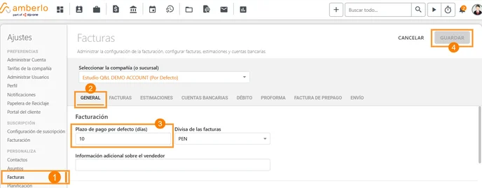 Cómo configurar el Plazo de Pago Predeterminado en las Facturas_1