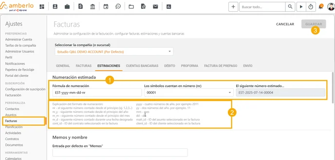 Cómo configurar los Ajustes de Estimaciones_2
