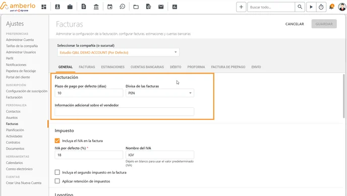 Cómo configurar los Ajustes Generales de Facturación_7