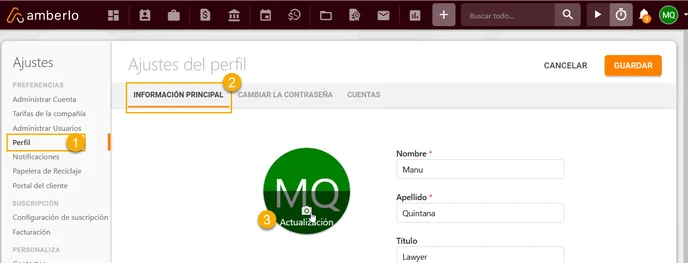 Cómo configurar o cambiar Mi foto de Perfil 1