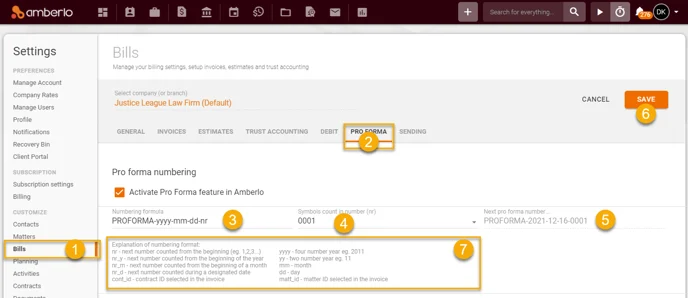 Pro Forma Settings3
