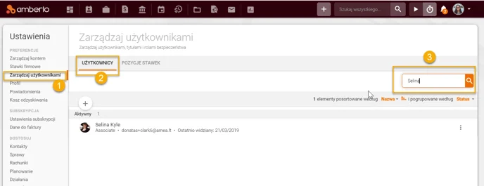 Search users list PL