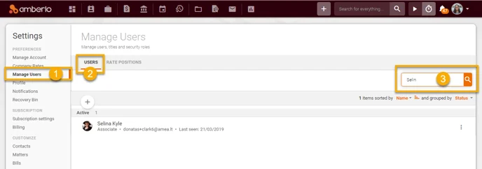 Search users list EN