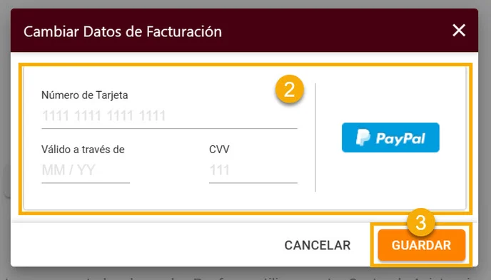 Dónde puedo cambiar mi Información de Facturación5