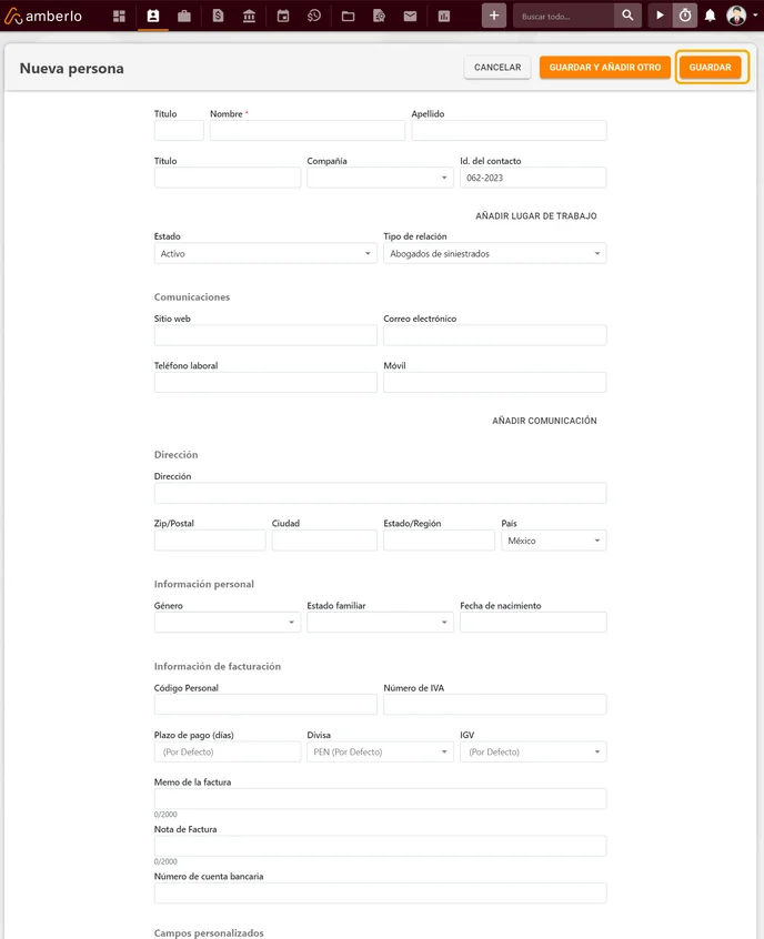 Cómo crear Contactos 3