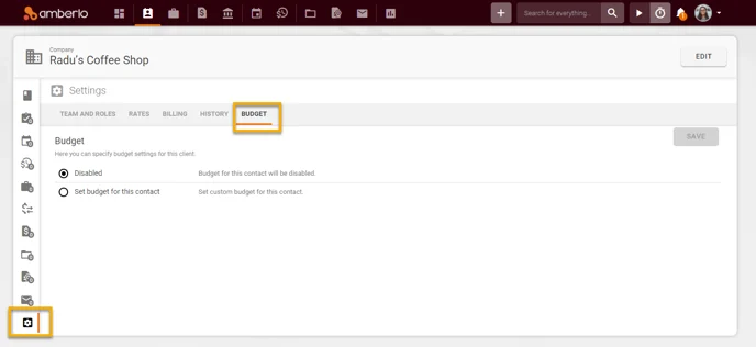 How to enable and use Budget for Matter or Client 3
