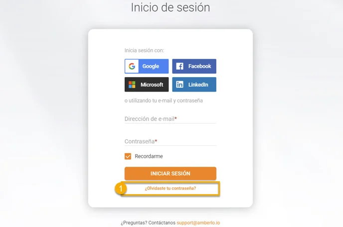 Olvidaste tu contrasena