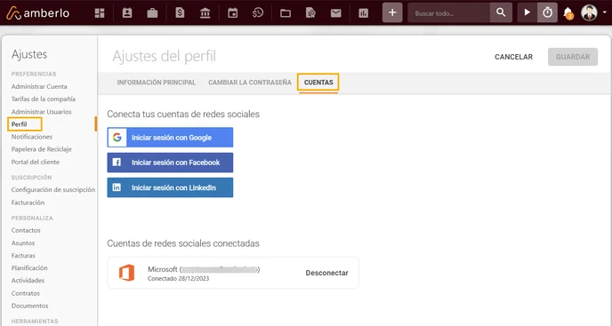 Cómo conectar Amberlo con una cuenta de redes sociales_1
