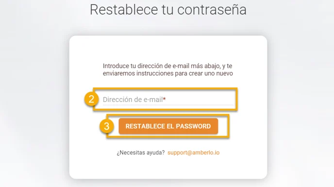 Restablece el password