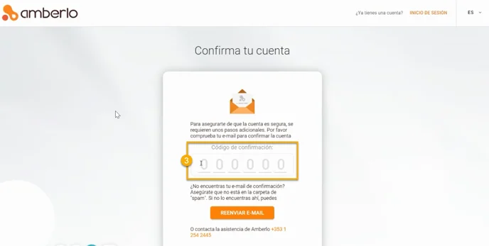 Codigo de confirmacion