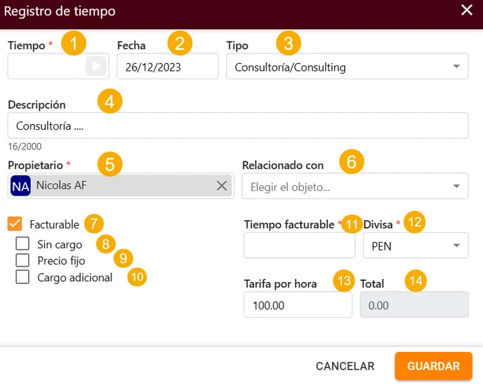 Cómo registrar los tiempos en Amberlo_1