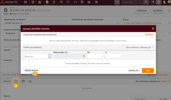 Cómo registrar tiempos en Facturas_2