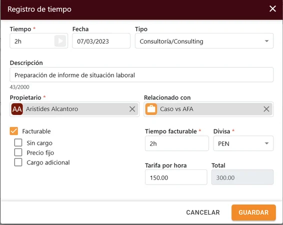 Cómo registrar tiempos en un Asunto_3