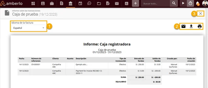 Cómo utilizar la función de Caja Registradora10
