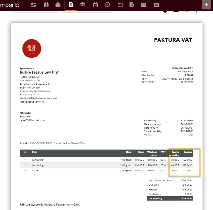 Invoice setttings PL_2