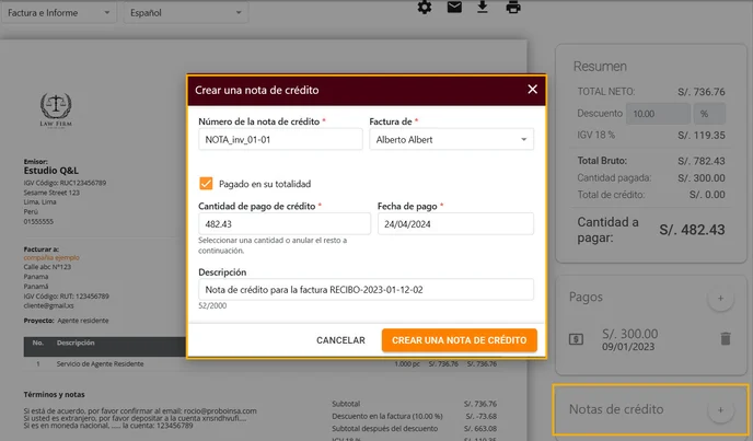 Cómo crear una Nota de Crédito_1
