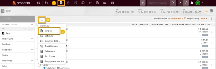 Issue Invoice 1
