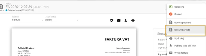 Faktura Korygujaca 4