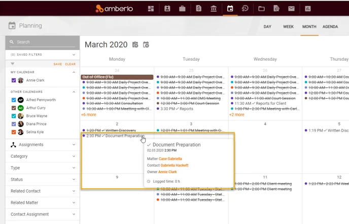 See Information Under Tasks and Events1