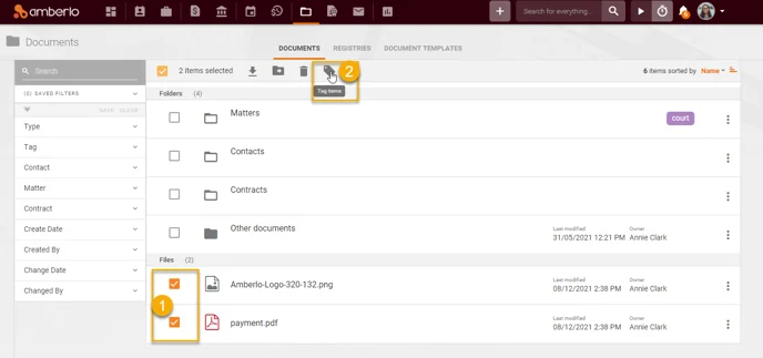 How to use bulk actions in Documents module10