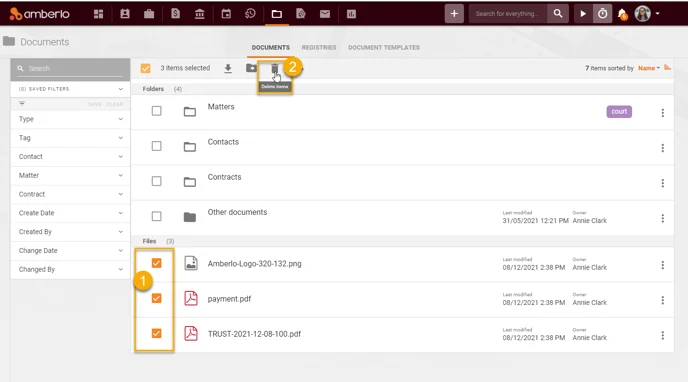 How to use bulk actions in Documents module8