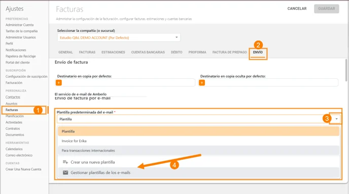 Cómo Personalizar su plantilla de correo electrónico para Facturas y Recordatorios_2
