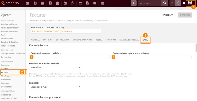 Cómo cambiar la configuración del envío de Facturas por correo_1