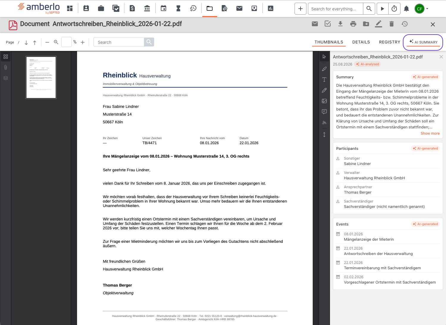 document summary