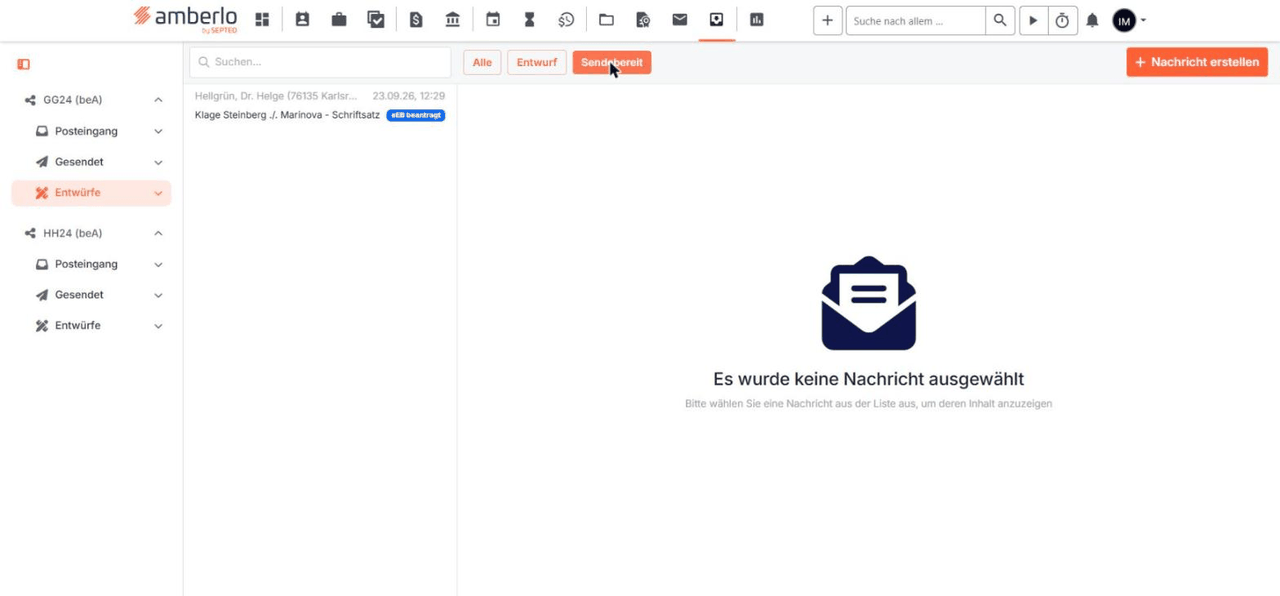 Drafts – Sendebereit