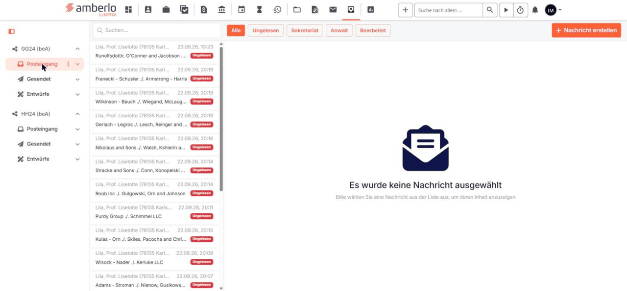 Channel messages view