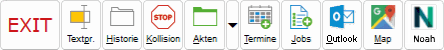 Die Button-Leiste im Adressfenster